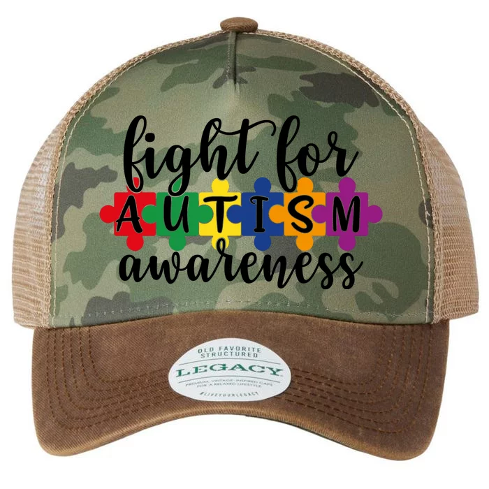 Fight For Autism Awareness Legacy Tie Dye Trucker Hat