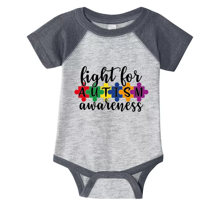 Fight For Autism Awareness Infant Baby Jersey Bodysuit