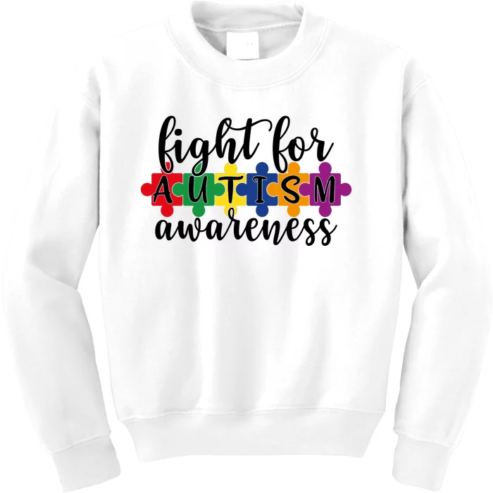 Fight For Autism Awareness Kids Sweatshirt