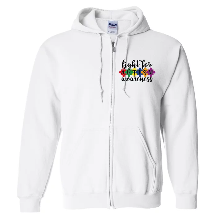 Fight For Autism Awareness Full Zip Hoodie