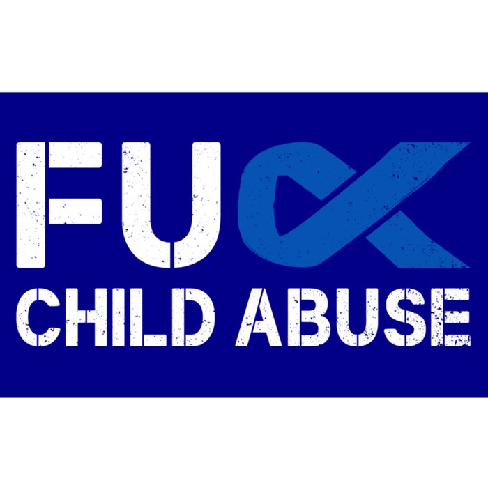 Fuck Fu Abuse Awareness Month Blue Ribbon Prevention Gift Bumper Sticker