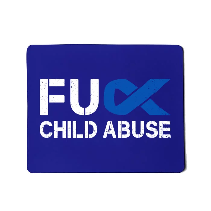 Fuck Fu Abuse Awareness Month Blue Ribbon Prevention Gift Mousepad