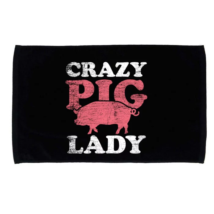 Farm Farmer Animal Crazy Pig Lady Pig Meaningful Gift Microfiber Hand Towel