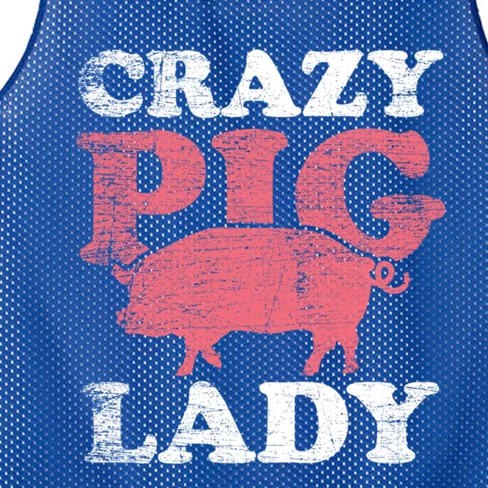 Farm Farmer Animal Crazy Pig Lady Pig Meaningful Gift Mesh Reversible Basketball Jersey Tank