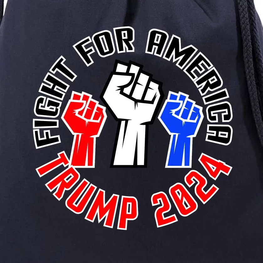 Fight For America Trump 2024 Maga Drawstring Bag