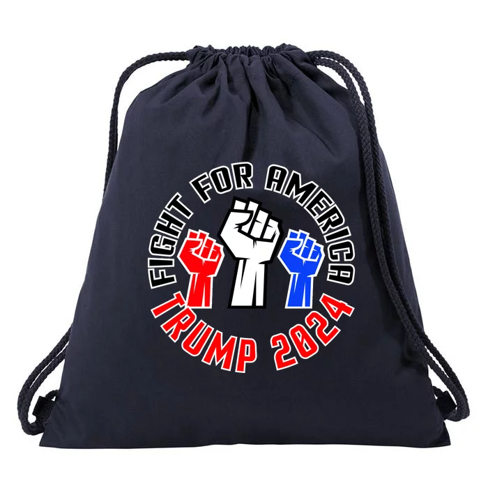 Fight For America Trump 2024 Maga Drawstring Bag