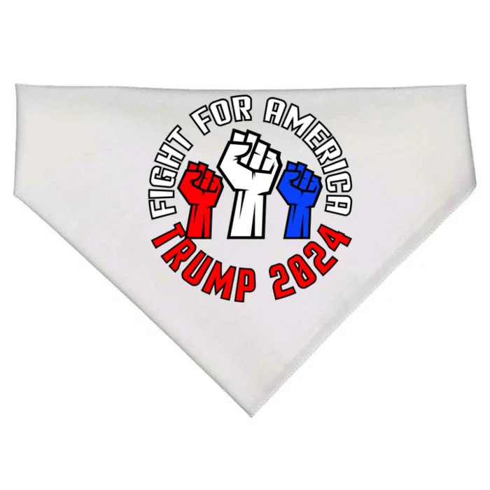 Fight For America Trump 2024 Maga USA-Made Doggie Bandana