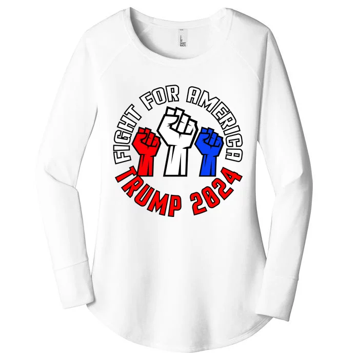 Fight For America Trump 2024 Maga Women's Perfect Tri Tunic Long Sleeve Shirt