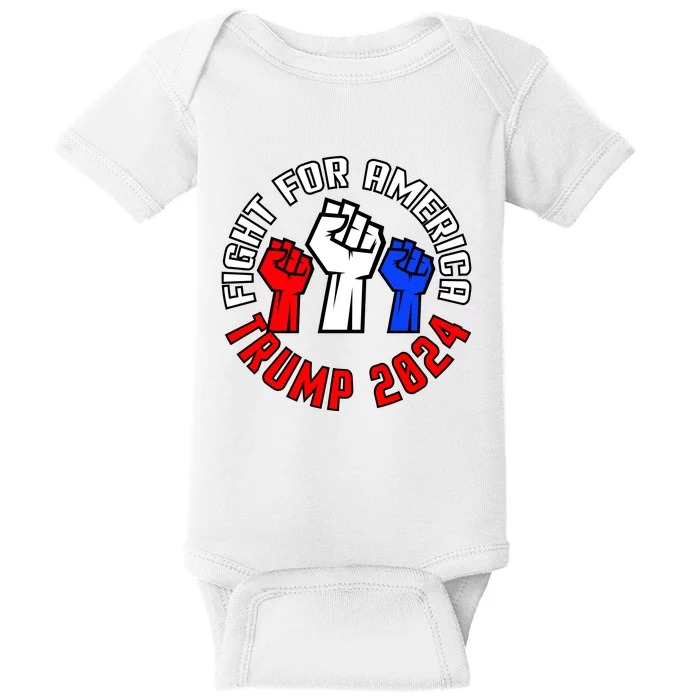 Fight For America Trump 2024 Maga Baby Bodysuit