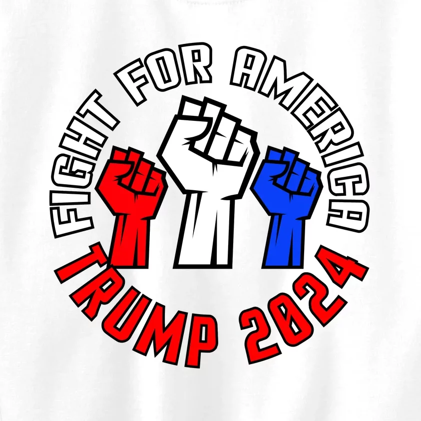 Fight For America Trump 2024 Maga Kids Sweatshirt