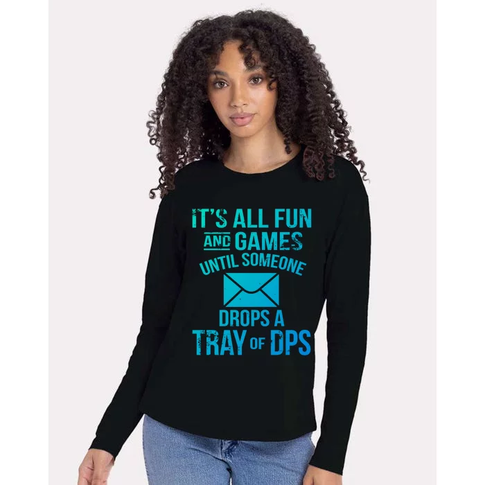 Funny Fun And Games Proud Postal Worker Meaningful Gift Womens Cotton Relaxed Long Sleeve T-Shirt