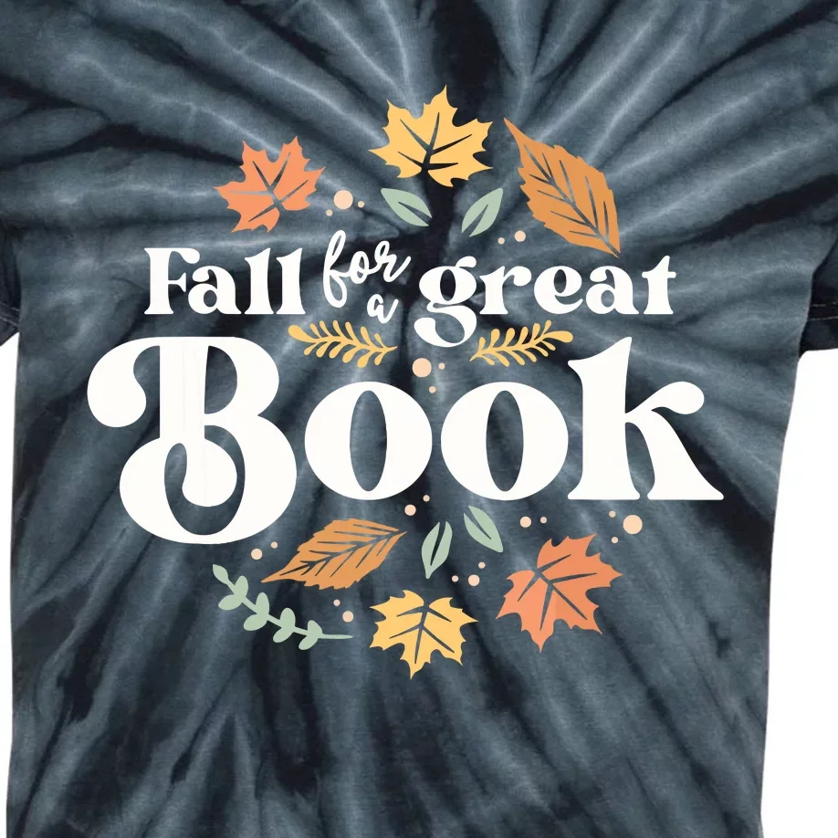 Fall For A Great Book Reading Librarian Autumn Teacher Kids Tie-Dye T-Shirt