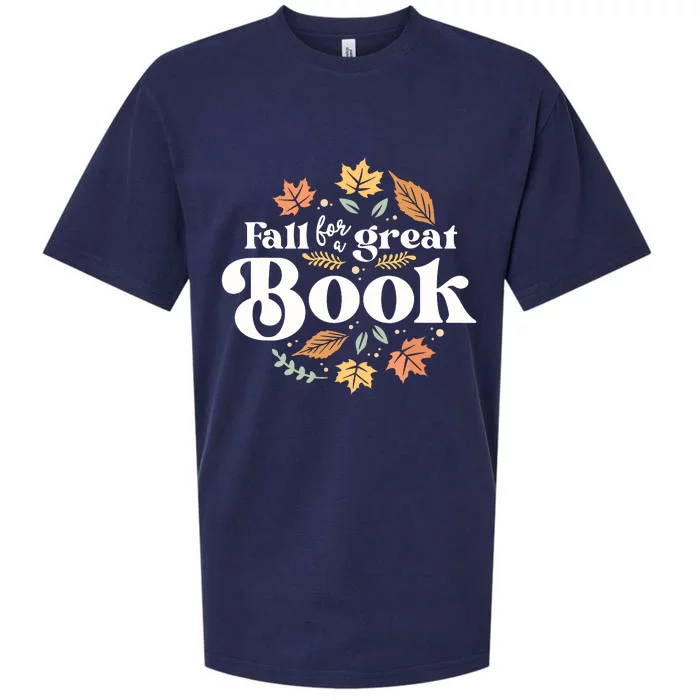 Fall For A Great Book Reading Librarian Autumn Teacher Sueded Cloud Jersey T-Shirt