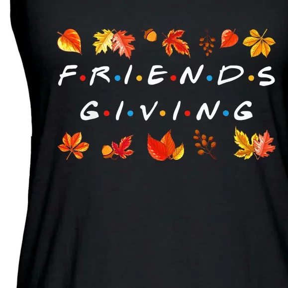 Friendsgiving Fall Autumn Friends & Family Thanksgiving Ladies Essential Flowy Tank