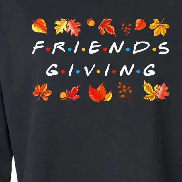 Friendsgiving Fall Autumn Friends & Family Thanksgiving Cropped Pullover Crew