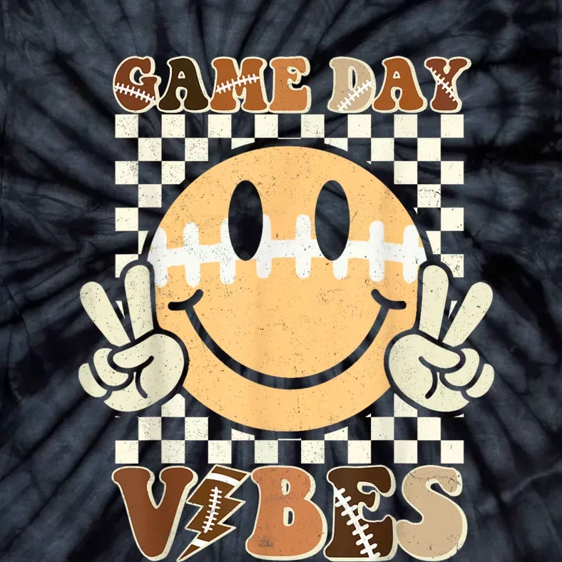 Funny Face American Football Game Day Vibes Sport Tie-Dye T-Shirt