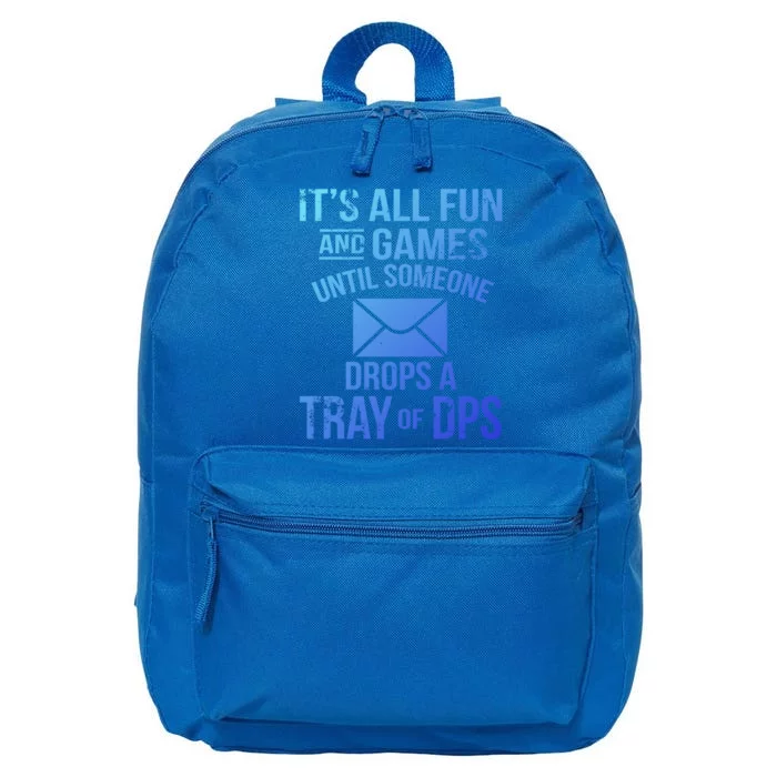 Funny Fun And Games Proud Postal Worker Meaningful Gift 16 in Basic Backpack