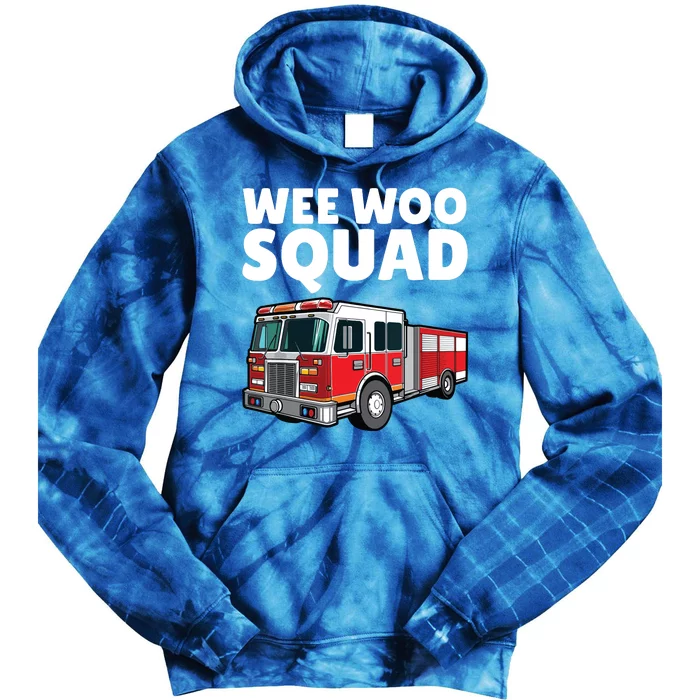 Funny Firefighter Art For Women Fire Truck Fireman Tie Dye Hoodie