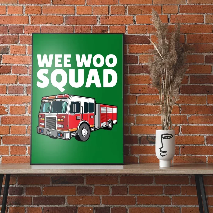 Funny Firefighter Art For Women Fire Truck Fireman Poster