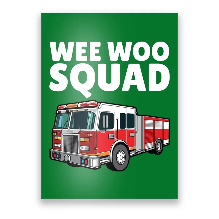 Funny Firefighter Art For Women Fire Truck Fireman Poster