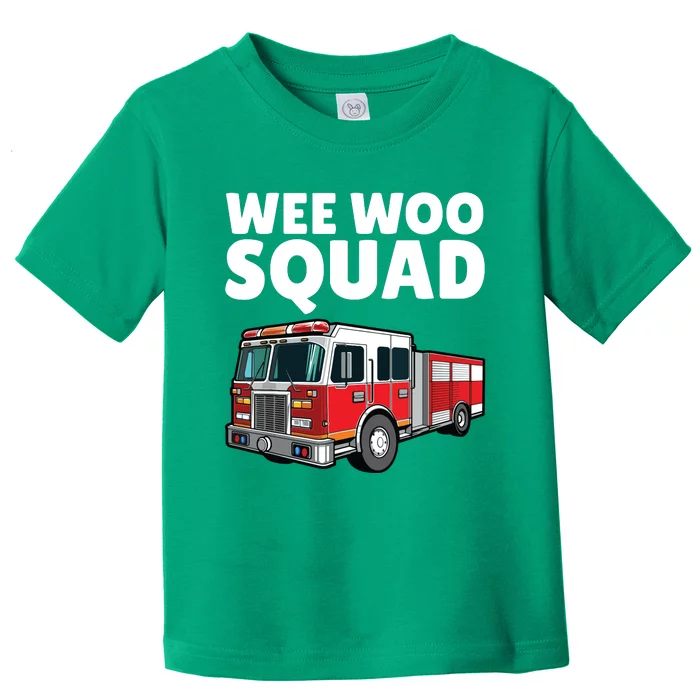 Funny Firefighter Art For Women Fire Truck Fireman Toddler T-Shirt