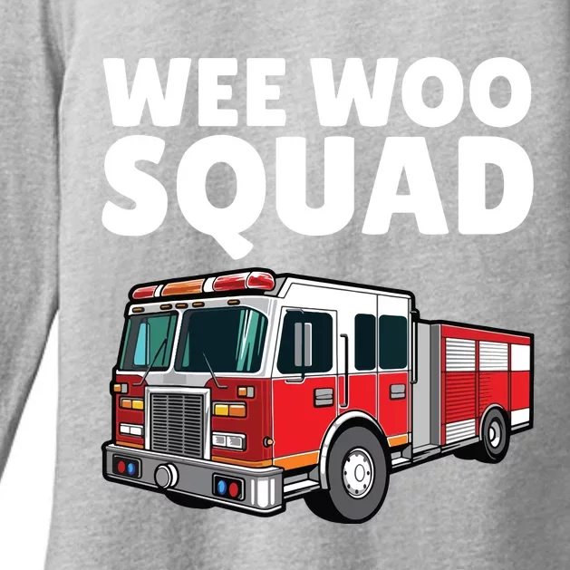 Funny Firefighter Art For Women Fire Truck Fireman Womens CVC Long Sleeve Shirt