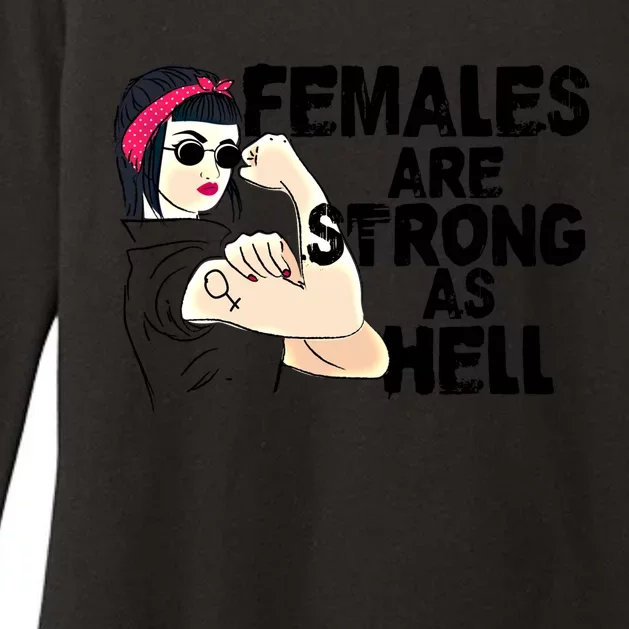 Feminist Females Are Strong As Hell Rosie The Riveter Gift Womens CVC Long Sleeve Shirt