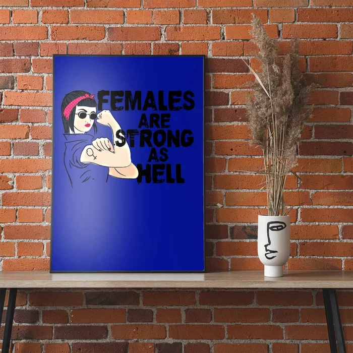 Feminist Females Are Strong As Hell Rosie The Riveter Gift Poster