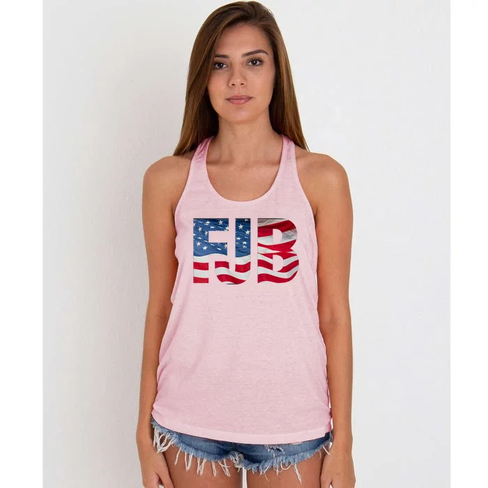 FJB Flag Apparel Women's Knotted Racerback Tank