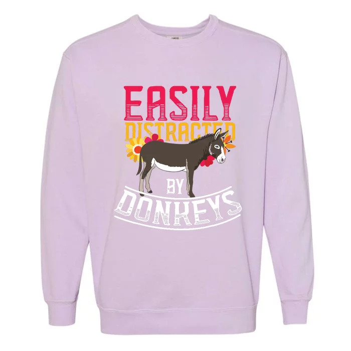 Funny Farm Animal Lover Gift Donkey Garment-Dyed Sweatshirt