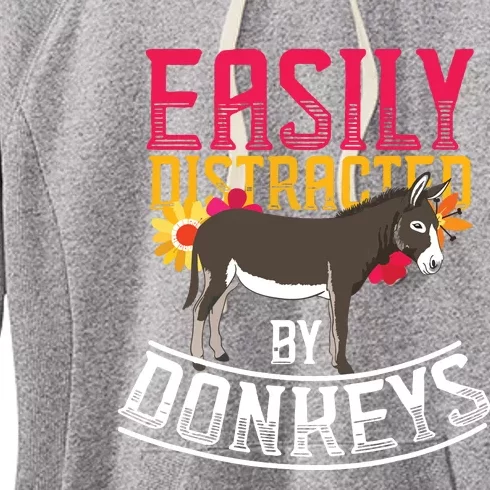 Funny Farm Animal Lover Gift Donkey Women's Fleece Hoodie