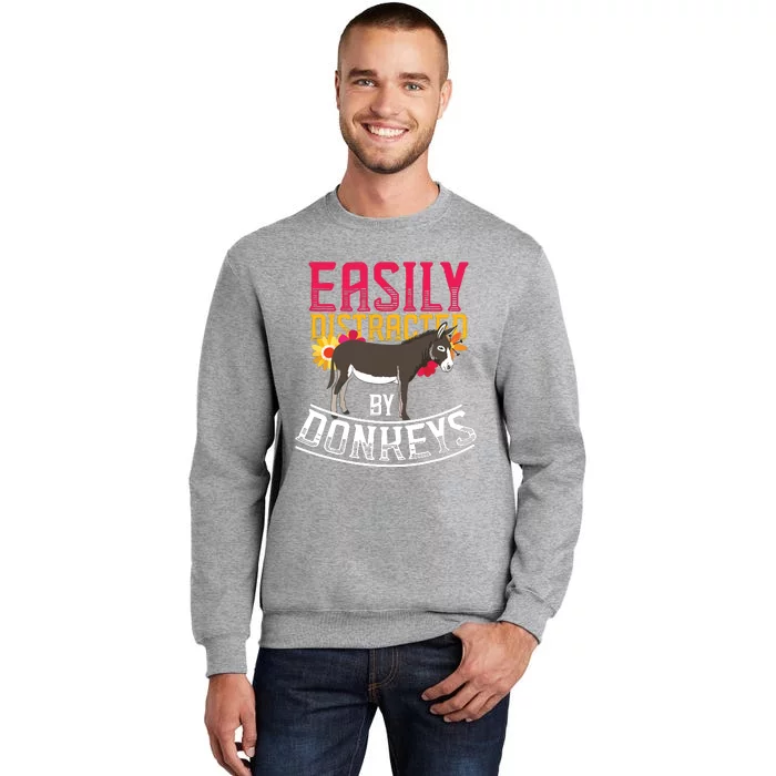 Funny Farm Animal Lover Gift Donkey Tall Sweatshirt