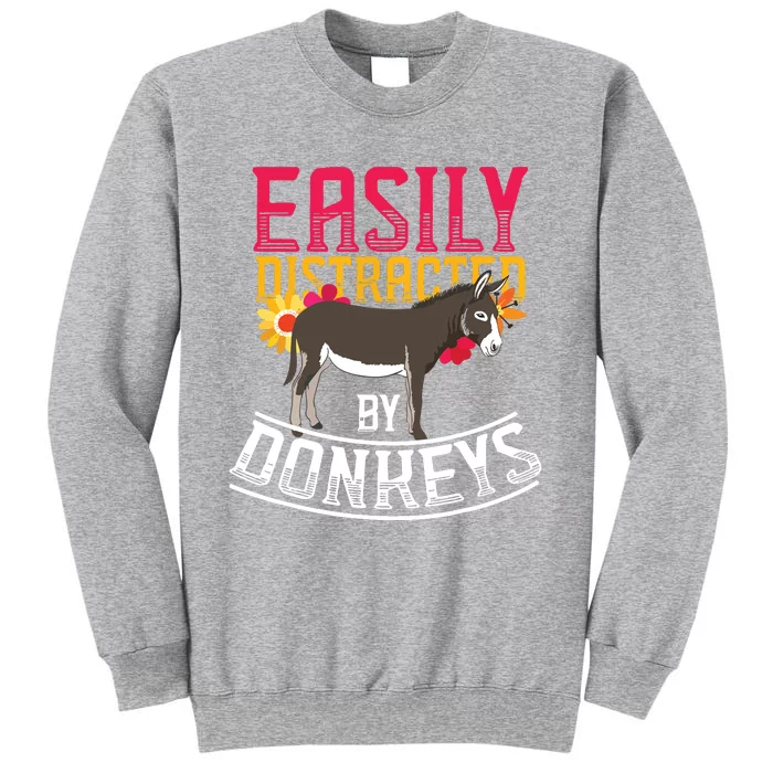 Funny Farm Animal Lover Gift Donkey Tall Sweatshirt