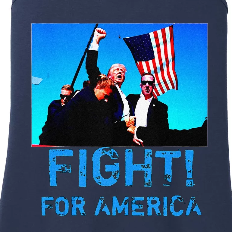 Fight For America Fight For Trump Ladies Essential Tank