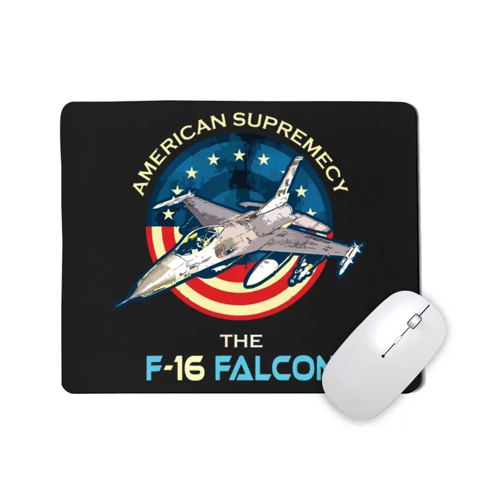 F16 Falcon American Patriotic Fighter Jet 4th Of July Flag Mousepad