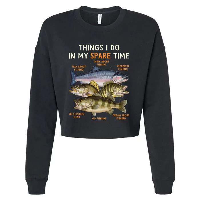 Funny Fishing Apparel | Bass Lovers Cropped Pullover Crew