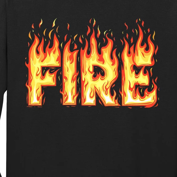 Fire Flame Adult Fire And Ice Costume Tall Long Sleeve T-Shirt