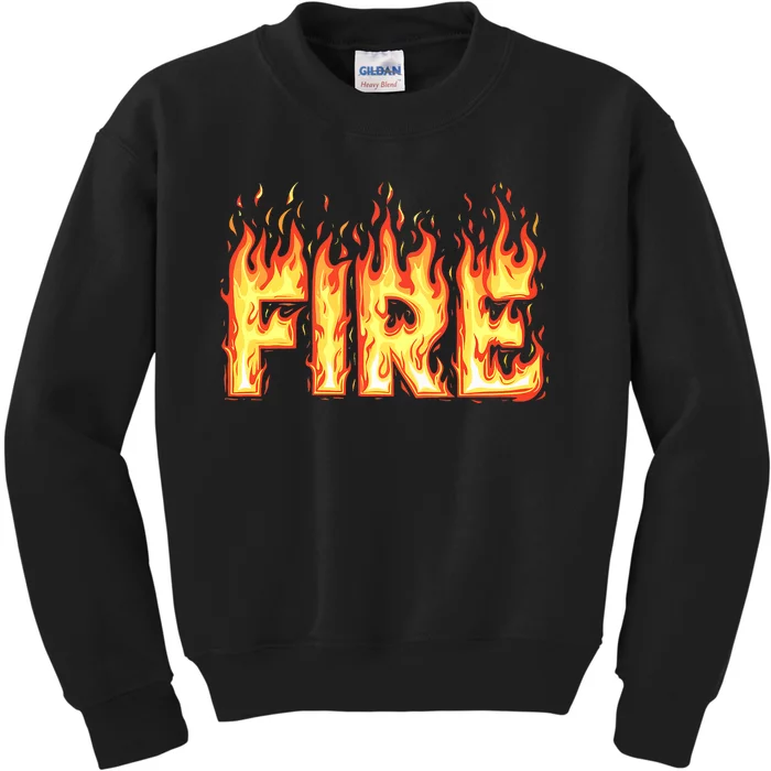 Fire Flame Adult Fire And Ice Costume Kids Sweatshirt