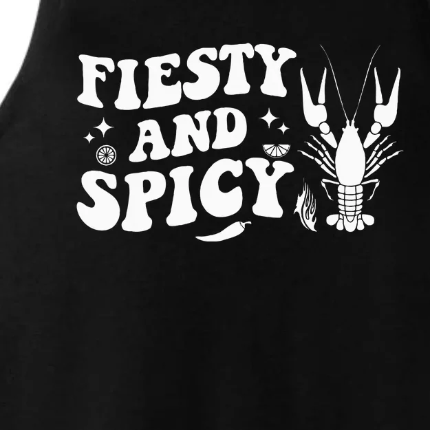 Funny Feisty And Spicy Crawfish Boil Festival Party Lobster Ladies Tri-Blend Wicking Tank