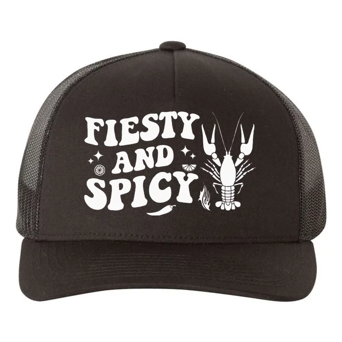 Funny Feisty And Spicy Crawfish Boil Festival Party Lobster Yupoong Adult 5-Panel Trucker Hat