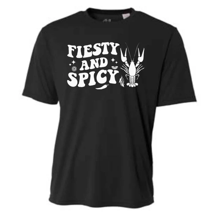 Funny Feisty And Spicy Crawfish Boil Festival Party Lobster Cooling Performance Crew T-Shirt