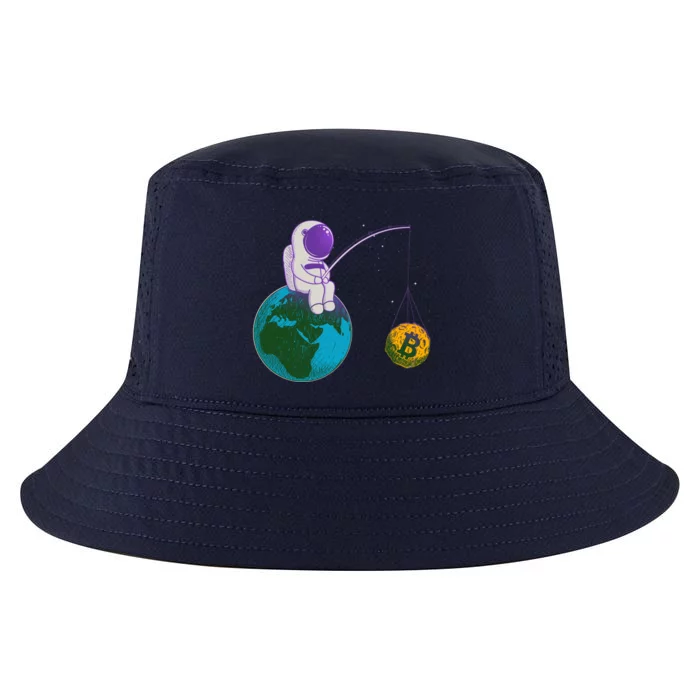 Funny Fishing Bitcoin Space Astronaut Cool Comfort Performance Bucket Hat