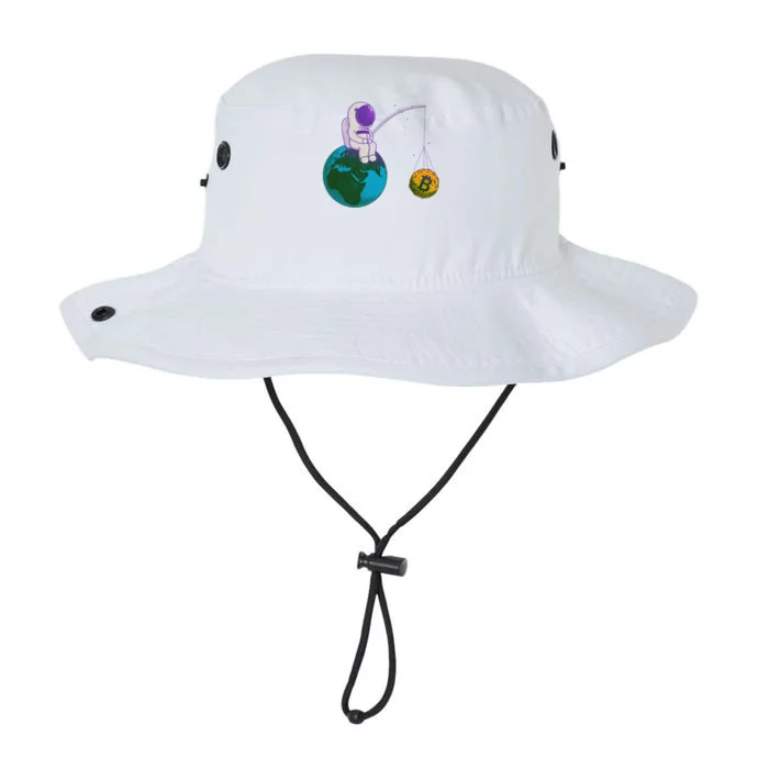 Funny Fishing Bitcoin Space Astronaut Legacy Cool Fit Booney Bucket Hat