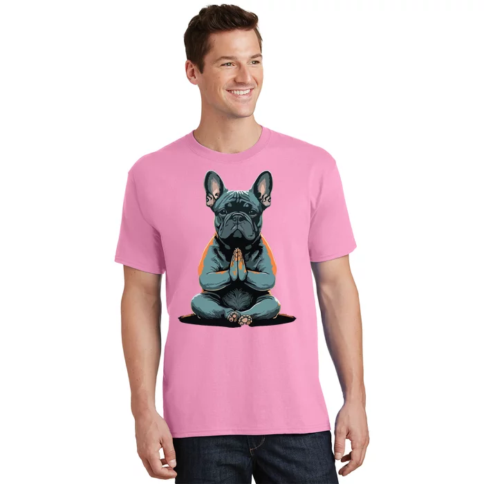 Funny French Bulldog Frenchie Yoga T-Shirt