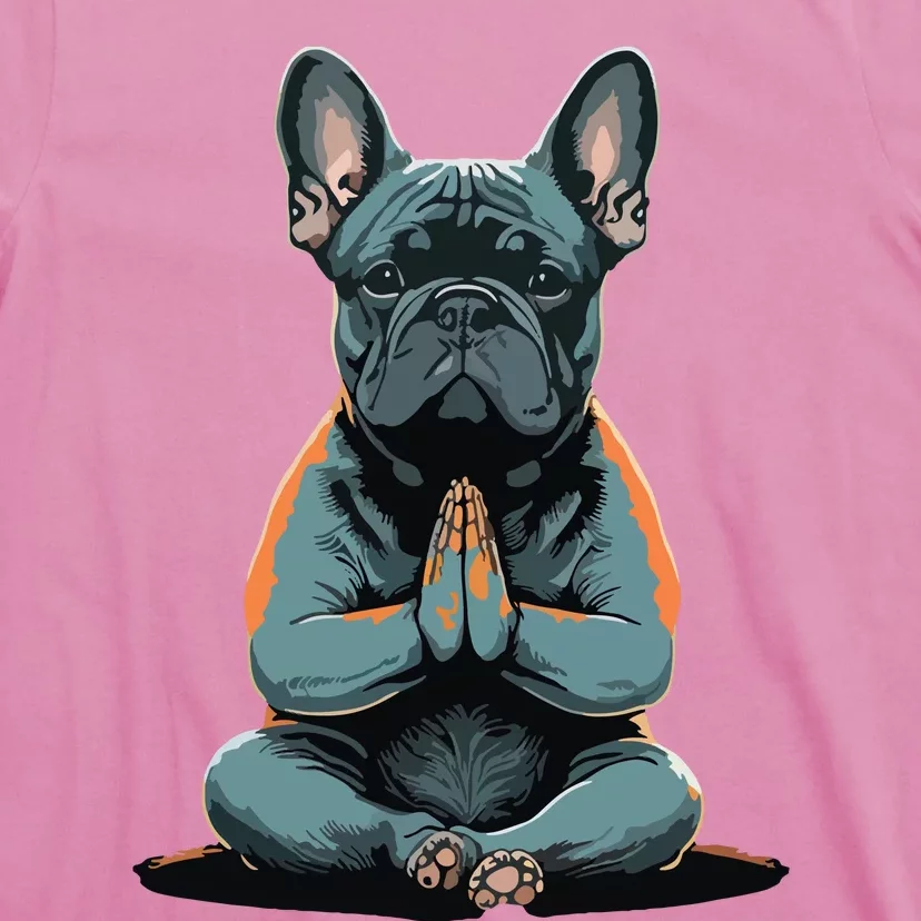 Funny French Bulldog Frenchie Yoga T-Shirt