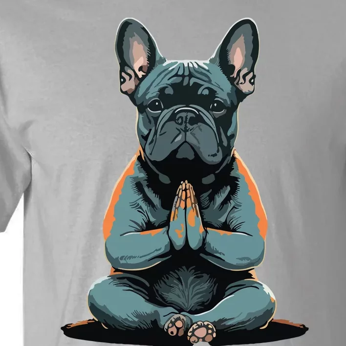 Funny French Bulldog Frenchie Yoga Tall T-Shirt