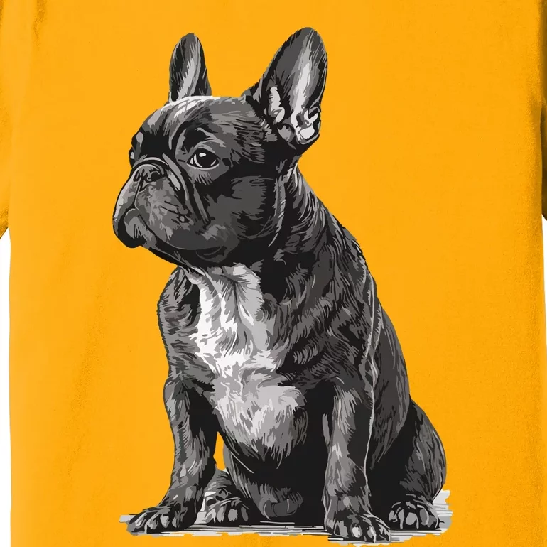 Funny French Bulldog Frenchie Black And White Premium T-Shirt