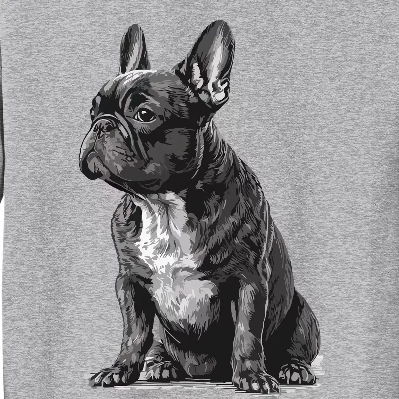 Funny French Bulldog Frenchie Black And White Tall Sweatshirt