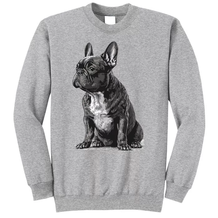 Funny French Bulldog Frenchie Black And White Tall Sweatshirt