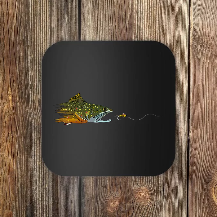 Fly Fishing Brook Trout Dry Fly Tying Fisherman Coaster